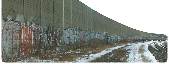 King St. W. trackside in Toronto, Canada.